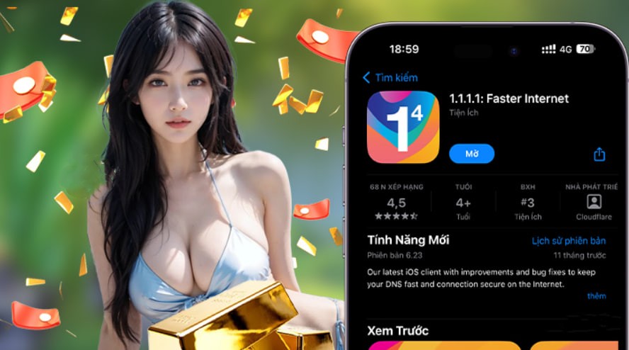 Hình ảnh quảng cáo của bj88 hiển thị nền tảng và các lợi ích